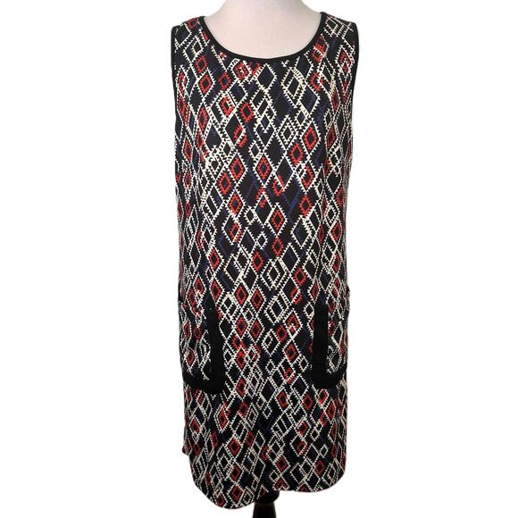 Aryeh Anthropologie Multicolor Sleeveless Geometric Shift Dress Size Small - Picture 1 of 8